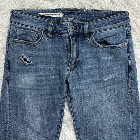 Anthropologie Pilco And The Letter Press Blue Skinny Jeans Women’s Size 28x27 - Picture 3 of 6